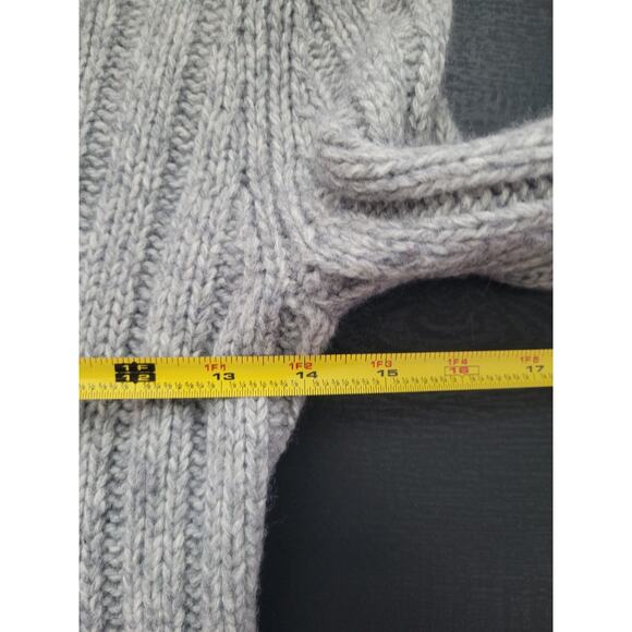 Y2K Abercrombie & Fitch Merino Wool Knit Hooded Pocket Sweater M Preppy Fitted - Picture 7 of 9